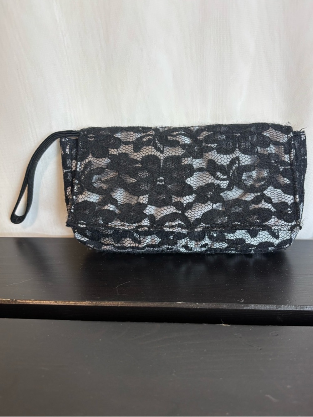 Victoria’s Secret Black Floral Lace Wristlet Clutch Homecoming autumn wedding